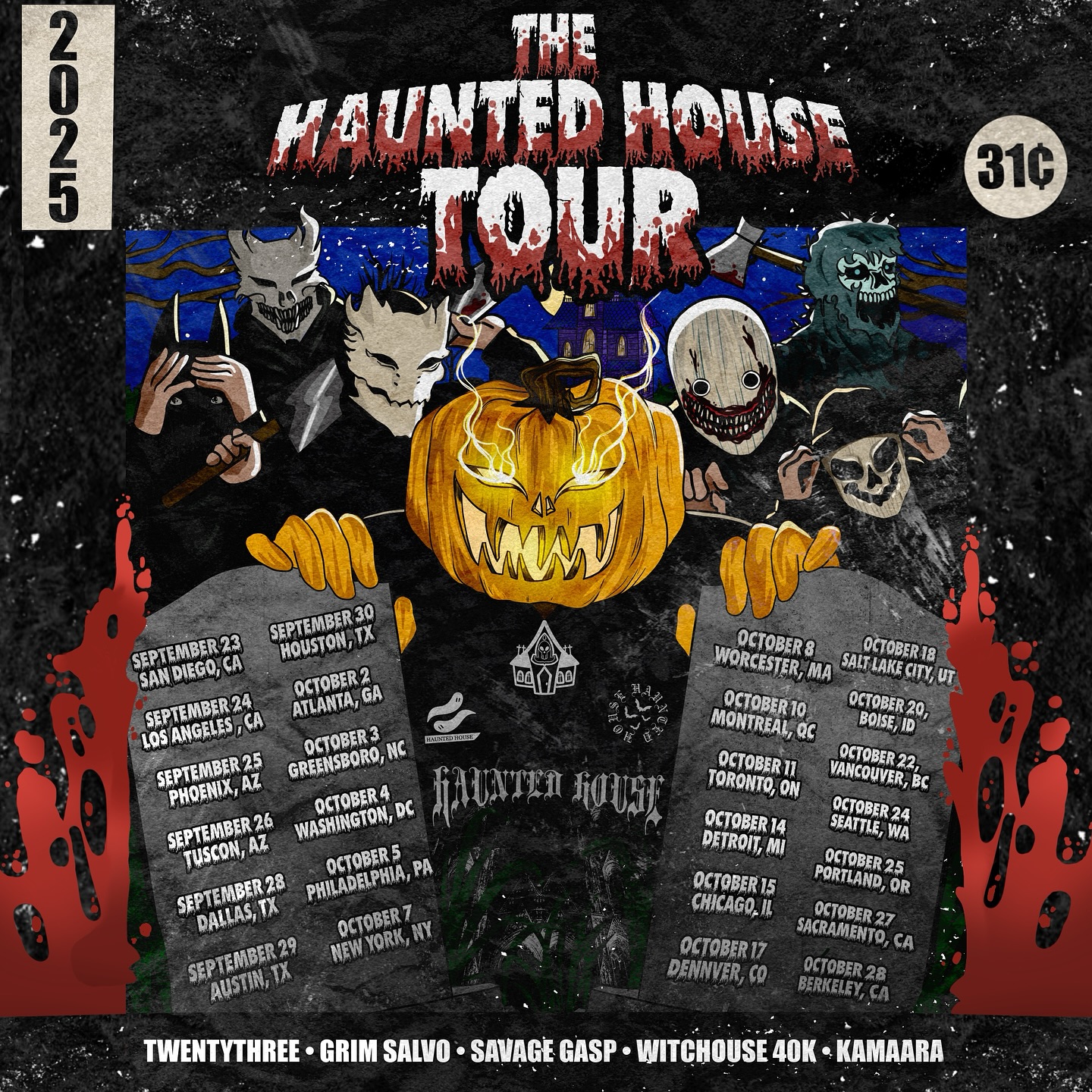 Grim Salvo The Haunted House Tour Poster